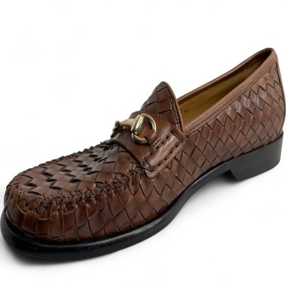 Cole Haan Brown Basket Weave Loafer Leather Dress Shoes Men's 9.5 M - Picture 5 of 11